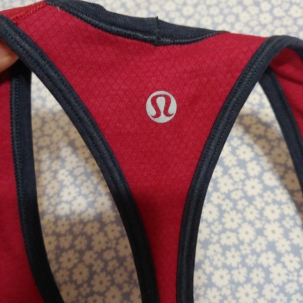 Lululemon Ebb And Flow Racerback Tank In Red Size 4 - Picture 9 of 11